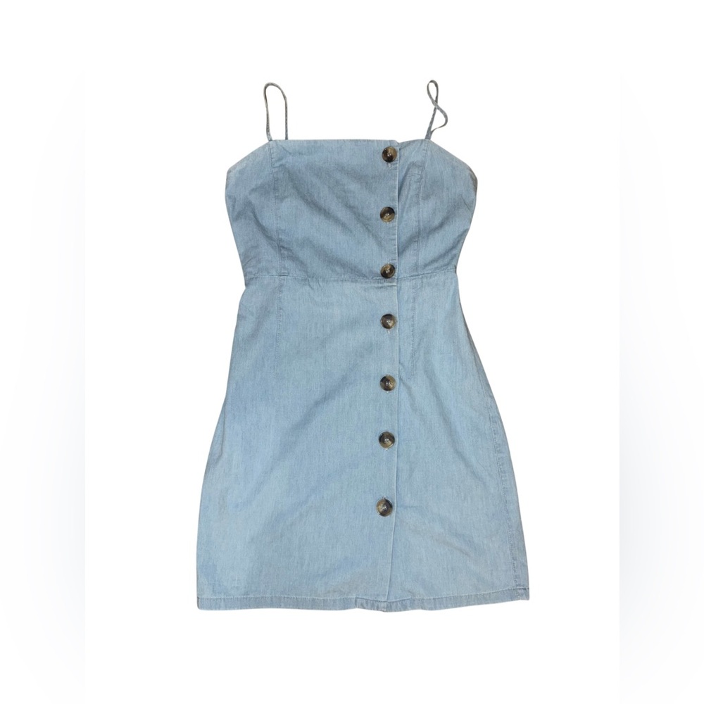 Topshop Denim Button-Up Dress